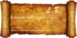 Lassan Rózsa névjegykártya